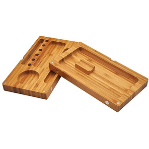 Vassoio di rotolamento magnetico Backflip in legno personalizzato 2 strati - Product Image 3