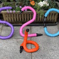 Tuyau de chicha flexible et incurvé, doux au toucher, mains libres, pour personne paresseuse