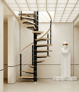 Rampe de sécurité personnalisée pour <span class=keywords><strong>escalier</strong></span> extérieur de villa, <span class=keywords><strong>escalier</strong></span> en colimaçon en <span class=keywords><strong>bois</strong></span>, kit léger <span class=keywords><strong>et</strong></span> antirouille pour accès au jardin ou au patio - Product Image 2