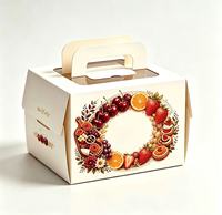 Boîte à gâteau carrée avec logo personnalisé, pelliculage mat et grande fenêtre transparente pour pâtisserie, pâtisserie maison, vente au détail de desserts