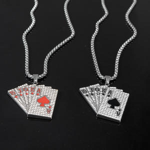 Hiphop नवीनतम डिजाइन कस्टम स्टेनलेस स्टील पुरुषों के आभूषण लंबी कार्ड स्वेटर हार - Product Image 2