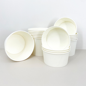 ชามกระดาษสีขาวขนาดใหญ่แบบใช้แล้วทิ้งสำหรับใช้ในบ้านชามซุปแบบหนาสำหรับใส่อาหารจานด่วนแบบใช้แล้วทิ้ง - Product Image 2