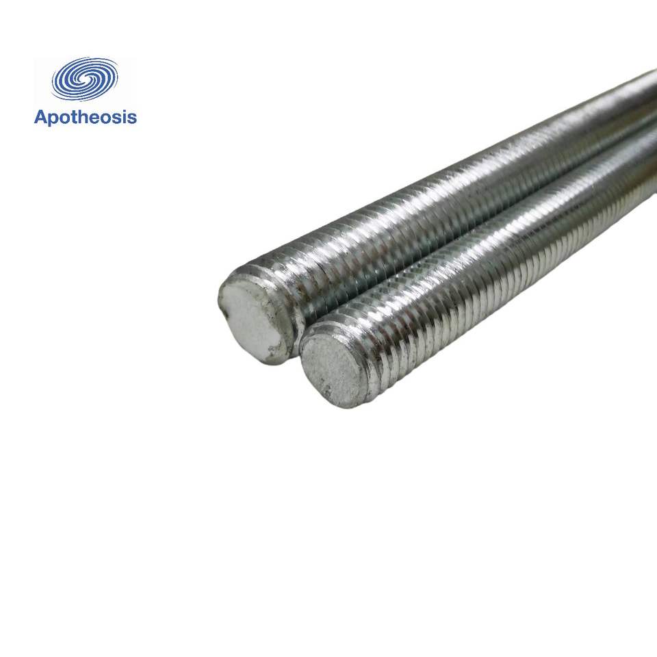 Galvanized Carbon Steel Threaded Rod Metric M2-M12 Zinc Plated Left ...