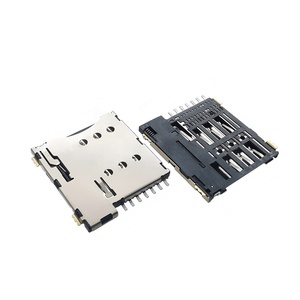 Micro <strong>SIM</strong> Electronic Connector 6+1P Card <strong>Socket</strong> <strong>with</strong> NC Detection Pin Push-Push Type Electronics Accessory - Product Image 4