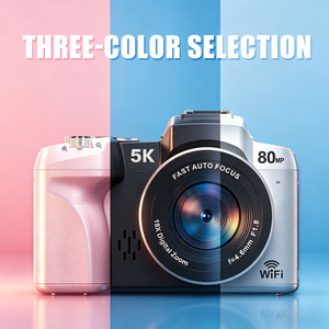 Caméra de vlogging 5K 80MP avec WiFi, webcam, lumière LED, zoom 18X, écran 3 pouces, appareil photo numérique pour YouTube et photographie - Product Image 3