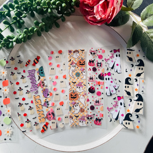 Enveloppes de stylos UV DTF personnalisées avec motifs brillants, impressions UV DTF pour marque-pages de motel, dessins animés, thèmes Maman - Product Image 1