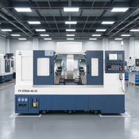 Tour CNC à lit incliné haute efficacité, système taïwanais, centre de tournage de précision à double broche