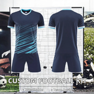 Ensemble de maillots de football personnalisés pour hommes - Tenue de football respirante et antibactérienne à manches courtes avec taille élastique 100% polyester - Product Image 2