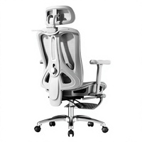 Chaise de bureau ergonomique moderne de haute qualité, dossier haut confortable, base en fer réglable en hauteur, pivotante 3D, en maille de luxe