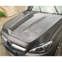 Capot avant en fibre de carbone véritable style AMG pour Mercedes Benz W205 C43 2014-2018 2019 2020 Noir brillant