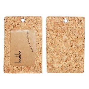 Customized Wholesale Vegan Cork Fabric Card <b>Holder</b> Bank Employee <b>ID</b> Card Badge <b>Holder</b> - Product Image 4