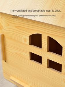 Kandang anjing kayu ramah lingkungan pola Solid empat musim Universal Kecil Sedang besar dalam ruangan luar ruangan rumah hewan peliharaan - Product Image 4