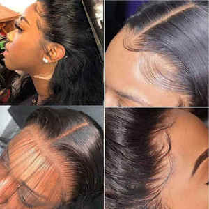 Perruques Courtes Bob avec Fermeture en Dentelle 4x4, Perruques Frontales en Dentelle Ondulée Brésilienne, Cheveux Humains Bouclés pour Femmes Noires, Densité 150% - Product Image 3