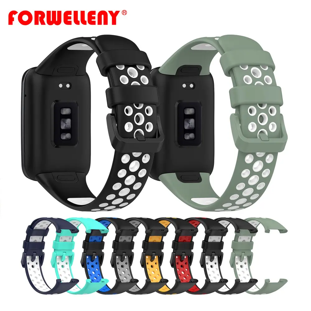 Forwelleny Silicone Rubber for xiaomi mi band 7 Pro Sport smart watch Replacement Strap Bracelet