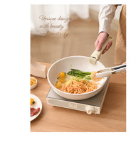 Ensemble de casseroles antiadhésives amovibles, modèle tendance, en métal, wok à lait, poêle à frire, poignée séparable, ustensiles de cuisine durables pour cuisinière à gaz