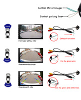 Caméra de recul avant AHD pour voiture, vision nocturne, assistance au stationnement avec lignes de guidage, étanche, 12V DC, capteur de stationnement pour A4 Golf Focus