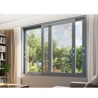 Ventana Corredera de Aluminio con Rotura de Puente Térmico de Alta Calidad Lukliving, Doble Vidrio con Mosquiteras