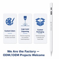 Lápiz Óptico Activo para iPad, Android y Windows, Sistema Dual Recargable, Pantalla LED de Batería, Carga Tipo-C, No Requiere Bluetooth