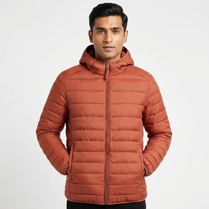 New Arrival <b>Men's</b> Puffer <b>Jacket</b> with Unique Design <b>Long</b> Sleeves Winter Clothing Good Quality Canvas Fabric - Product Image 1