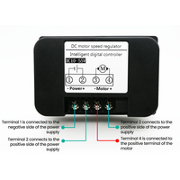 Contrôleur de moteur à courant continu DC10-55V 40A PWM vitesse réglable Tube d'affichage numérique 4 bits tachymètre bouton de commutation régulation