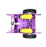 2wd voiture en aluminium jouets éducatifs nouveau châssis de voiture en alliage Robot intelligent