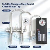 Robinet purificateur d'eau en acier inoxydable SUS304 avec noyau en cuivre antibactérien pour cuisine, robinet d'eau potable RO