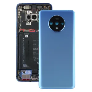 OnePlus 7T için fabrika fiyat orijinal pil arka kapak kamera ile Lens kapağı