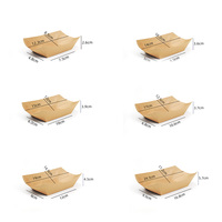 Boîtes en papier kraft personnalisées, jetables, robustes, pour plateaux de charcuterie, dégustations de vins, événements gastronomiques, contenants écologiques