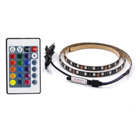 Bande de rétroéclairage TV flexible 5V SMD 5050 1M 2M 3M 4M 5M USB RVB LED bande lumineuse avec télécommande 24 touches
