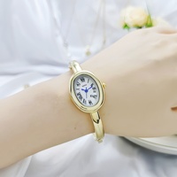 Montre à Quartz Ovale Médiévale pour Femme, Style Bracelet, Bracelet en Acrylique, Fournisseur Direct Usine de Bijoux, ODM OEM, Niche Étudiant, Petites Séries