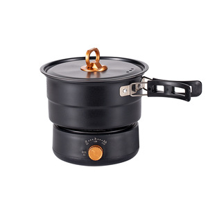 Electric Hot Pot 18cm Foldable Multi Function Cooker For Dormitory And Travel With Knob Control - Product Image 5