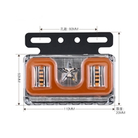 Feux latéraux de camion 24V LED, feux de signalisation de remorque, clignotants, feux de gabarit, feux de bordure de route