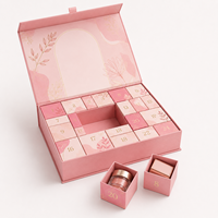 Boîte de calendrier de l'avent de beauté personnalisée à 24 tiroirs, emballage cadeau cosmétique en papier rigide de luxe