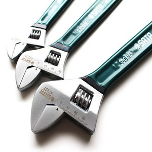 Clé à molette réglable Sata 12 15 18 24 pouces en acier à haute teneur en carbone, plaquée zinc, ensemble d'outils manuels - Product Image 1