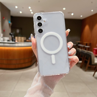 Coque de téléphone transparente anti-choc en PC pour Samsung S25 S24 Ultra S23 S22 Ultra Plus, compatible avec la recharge sans fil, coque arrière magnétique