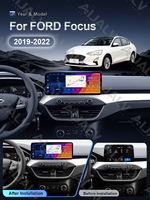 Écran multimédia Android 12,3 pouces Aijia, best-seller pour FORD Focus 2019-2022, tableau de bord noir, ensemble complet, plug and play