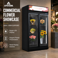 Réfrigérateur de présentation de fleurs avec porte vitrée, maintien au frais, fabrication OEM