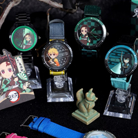 Reloj de pulsera auténtico de Demon Slayer Kimetsu No Yaiba, caja sorpresa con set completo de 8 relojes de cuarzo de anime (incluye el secreto), regalo coleccionable
