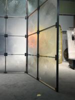 Blocs suspendus en verre transparent, pièces carrées pendantes, écran de séparation en cristal pour la décoration murale et la séparation des espaces modernes