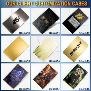 Cartes de visite professionnelles en métal de luxe pour les élus, en acier inoxydable plaqué or 0,8 mm, avec logo personnalisé découpé au laser et émail sérigraphié - Product Image 3
