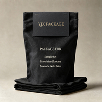 Sac à cordon en coton et lin naturel avec logo personnalisé imprimé, emballage avec tête de sac en carton pour bijoux, soins de la peau, huiles essentielles