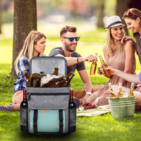 Sac isotherme portable, style double usage, sac à dos bandoulière, sac pour garder les aliments au chaud