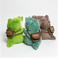 Peluche Alligator Charmante, Jouet en Peluche Doux, Tissu Imitation Lapin, Rembourrage Coton PP, Conception Assise, Plusieurs Tailles, Cadeau pour Enfant