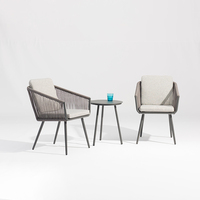 Chaise de café chaise de salle à manger corde cadre en alun chaise de jardin extérieure et intérieure meubles d'extérieur
