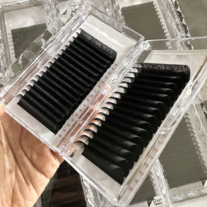 Extensions de cils individuelles en cachemire noir mat de qualité supérieure, 0,03 0,05 0,07, extensions de cils en soie de vison coréenne, plateaux - Product Image 6