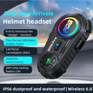 Casco de Motocicleta Profesional Q26 <span class=keywords><strong>Pro</strong></span> para Auriculares Intercomunicadores, Auriculares Inalámbricos para Motociclistas con Cancelación de Ruido y Radio FM - Product Image 4