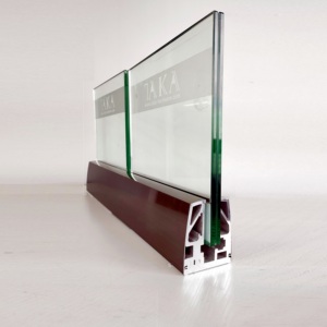 TAKA – Balustrade intérieure en verre trempé de qualité supérieure, rampe en aluminium <span class=keywords><strong>pour</strong></span> balcon/<span class=keywords><strong>terrasse</strong></span>/lieu extérieur - Product Image 4