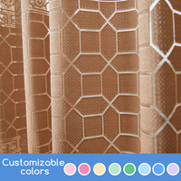 Tissu jacquard haut de gamme 2022 beige en polyester pour salon, couleur or pur, tissu en dentelle tulle français
