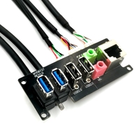 Cable para Panel de Carcasa de PC con Doble USB 2.0, Doble USB 3.0, Conector de Audio HD y RJ45 para Red de Internet