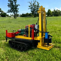 Petite foreuse de puits d'eau diesel haute performance, machine de forage de puits d'eau hydraulique portable pour usage domestique